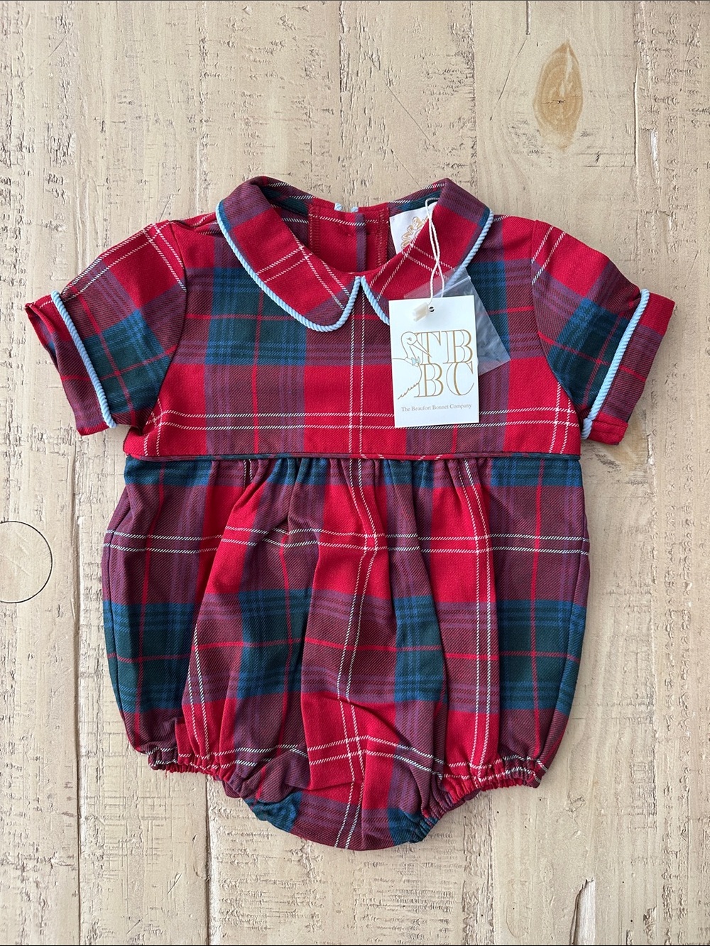 TBBC Bradford Bubble, Middleton Place Plaid/Barrington Blue, 12-18M